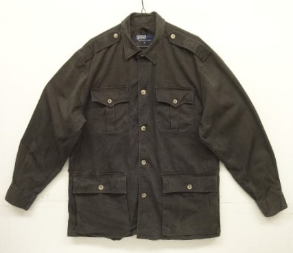 画像: 90'S RALPH LAUREN コットンツイル サファリジャケット ブラック (VINTAGE) 「Jacket」入荷しました。