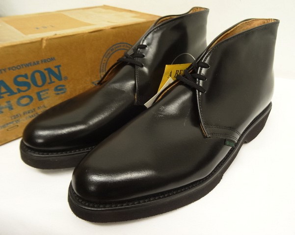 画像: 80'S MASON レザー ポストマン チャッカブーツ ブラック USA製 (DEADSTOCK) 「Shoes」入荷しました。