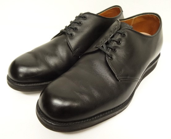 画像: ALDEN 301 旧ロゴ レザー プレーントゥ ポストマンシューズ ブラック USA製 (VINTAGE) 「Shoes」入荷しました。