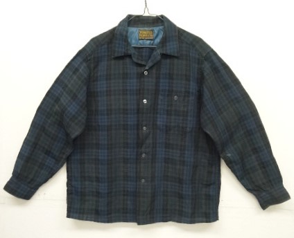 画像: 60'S PENDLETON "SIR PENDLETON" ウール 長袖 オープンカラーシャツ チェック柄 USA製 (VINTAGE) 「L/S Shirt」入荷しました。