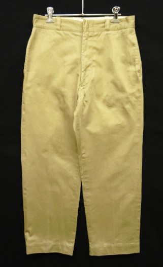 画像: 60'S アメリカ軍 US ARMY コットン100% チノパンツ RAPID製アルミジップ W31L29 (VINTAGE) 「Bottoms」入荷しました。