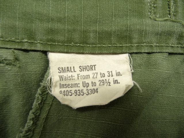 画像: 60'S アメリカ軍 US ARMY "JUNGLE FATIGUE 4th" カーゴパンツ S-SHORT (VINTAGE)