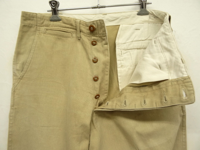 画像: 50'S アメリカ軍 US ARMY "45KHAKI" サイドダブルステッチ ボタンフライ チノパンツ (VINTAGE)