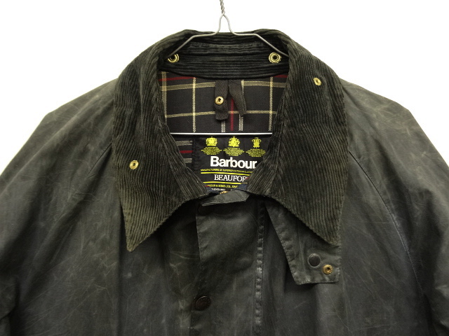 画像: 90'S BARBOUR 3クレスト 旧タグ "BEAUFORT" オイルドジャケット NAVY イングランド製 (VINTAGE)