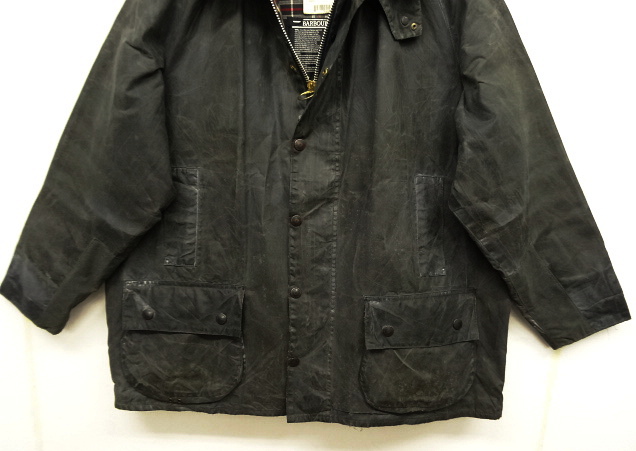 画像: 90'S BARBOUR 3クレスト 旧タグ "BEAUFORT" オイルドジャケット NAVY イングランド製 (VINTAGE)