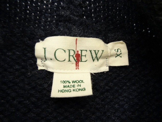 画像: 90'S J.CREW ウール ロールネックセーター NAVY/CHARCOAL (VINTAGE)