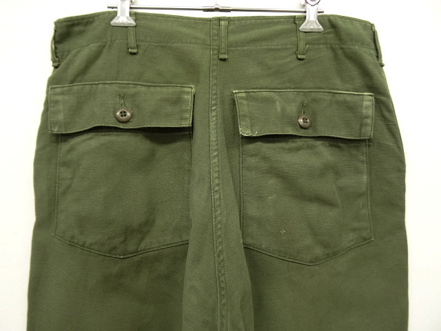 画像: 70'S アメリカ軍 US ARMY "OG107" コットンサテン ベイカーパンツ W34L33 (VINTAGE)