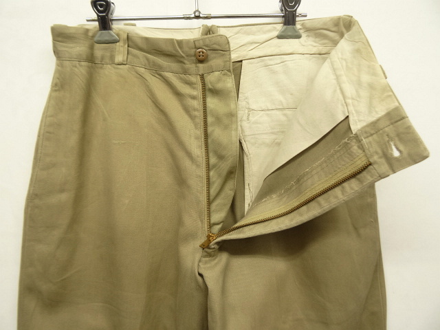 画像: 60'S アメリカ軍 US ARMY コットン100% チノパンツ PRENTICE製ジップ (VINTAGE)