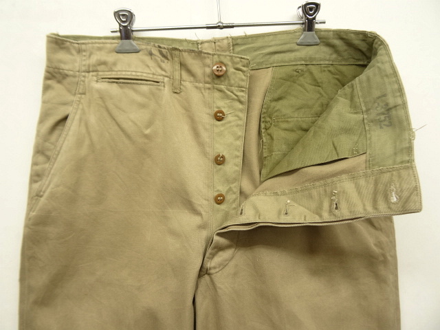 画像: 50'S アメリカ軍 US ARMY "45KHAKI" ボタンフライ チノパンツ (VINTAGE)