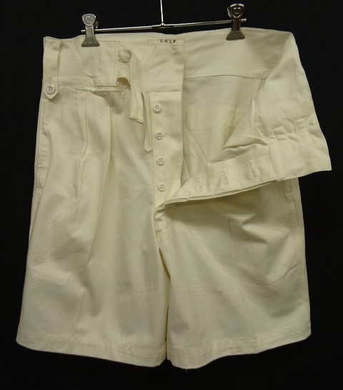 画像: 60'S オーストラリア軍 プリーツ入り グルカショーツ WHITE (DEADSTOCK)