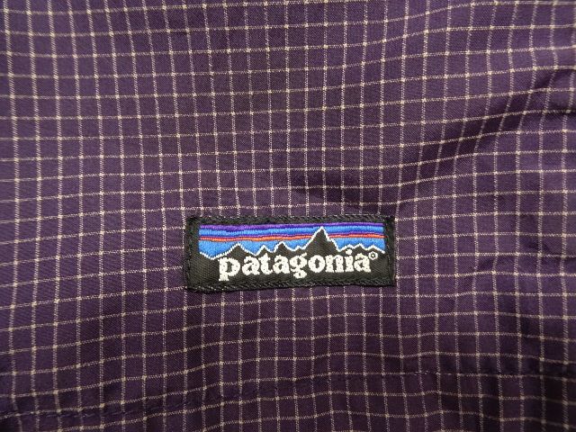 画像: 90'S PATAGONIA アルパイン柄 ナイロン ボードショーツ パープルチェック (VINTAGE)