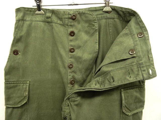 画像: 60'S フランス軍 M64 フィールドパンツ OLIVE 84C (VINTAGE)