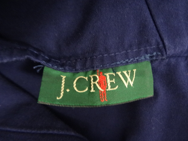 画像: 90'S J.CREW 旧タグ 切り替え コットン アノラックパーカー NAVY/WHITE (VINTAGE)