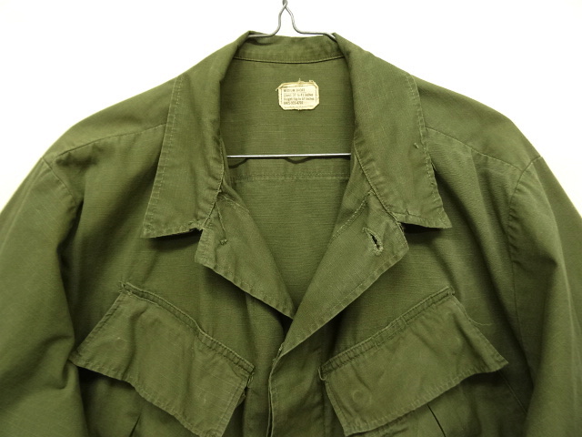 画像: 70'S アメリカ軍 US ARMY "JUNGLE FATIGUE 4th" リップストップ ファティーグジャケット M-SHORT (VINTAGE)