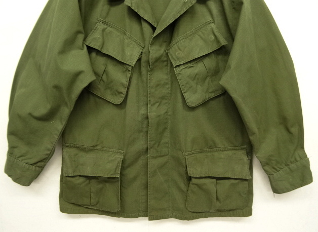 画像: 70'S アメリカ軍 US ARMY "JUNGLE FATIGUE 4th" リップストップ ファティーグジャケット M-SHORT (VINTAGE)