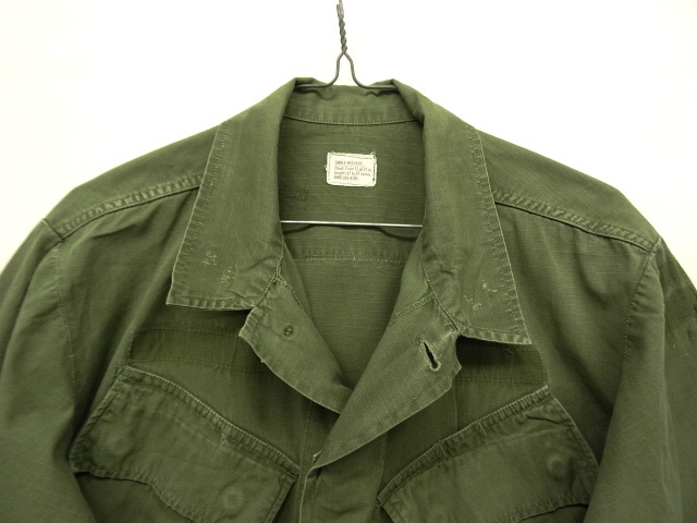 画像: 60'S アメリカ軍 US ARMY "JUNGLE FATIGUE 4th" リップストップ ファティーグジャケット S-R (VINTAGE)