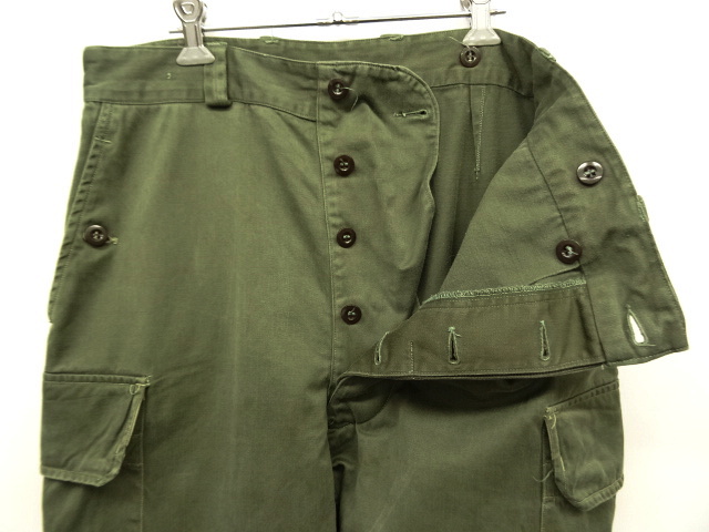 画像: 60'S フランス軍 M64 フィールドパンツ OLIVE 84M (VINTAGE)