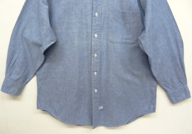 画像: 90'S RALPH LAUREN "THE BIG DRESS SHIRT" シャンブレーシャツ ブルー (VINTAGE)