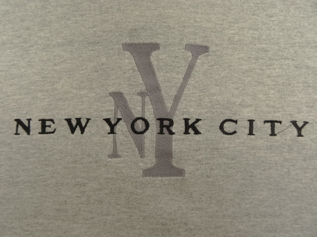 画像: NEW YORK CITY ロゴ刺繍 スーベニア 半袖 Tシャツ グレー (VINTAGE)