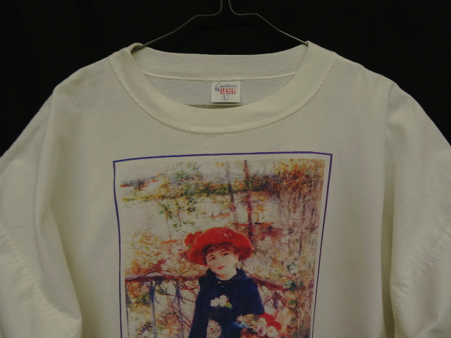 画像: 80'S RENOIR "TWO SISTERS ON THE TERRACE" 長袖 Tシャツ USA製 (VINTAGE)