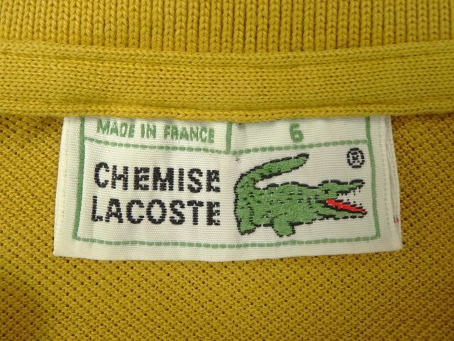 画像: 80'S CHEMISE LACOSTE ポロシャツ マスタード フランス製 (VINTAGE)