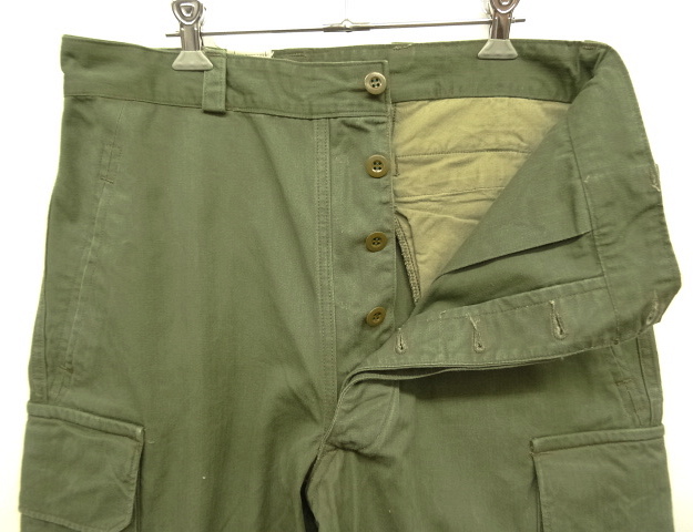 画像: 50'S フランス軍 M47 HBT フィールドパンツ 後期型 OLIVE サイズ33 (VINTAGE)