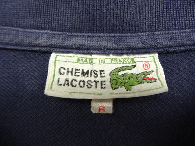 画像: 70'S CHEMISE LACOSTE "T.I.M S.A製" ポロシャツ ネイビー  フランス製 (VINTAGE)