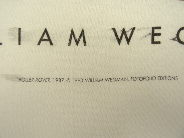 画像: 90'S WILLIAM WEGMAN "ROLLER ROVER"  両面プリント FOTOFOLIO製 Tシャツ (DEADSTOCK)