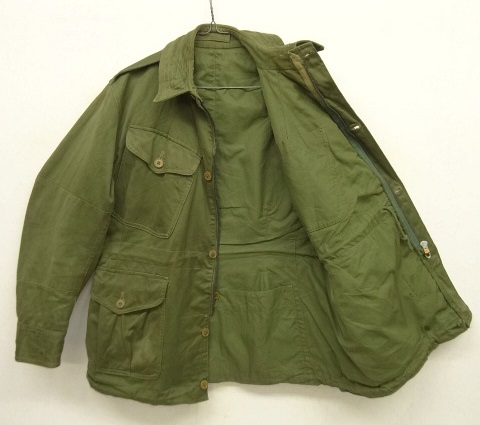 画像: 50'S イギリス軍 BRITISH ARMY "COMBAT SMOCK SATEEN" ジャケット LIGHTNING コの字留めジップ (VINTAGE)