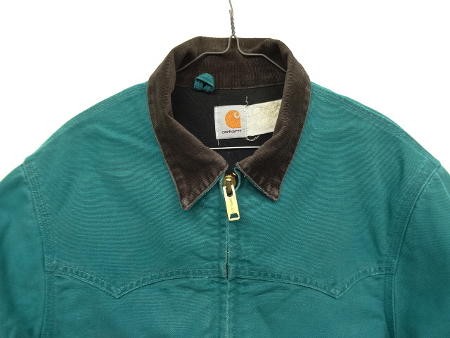 画像: 90'S CARHARTT "SANTAFE JACKET" 裏地付き ダックジャケット アクア (VINTAGE)