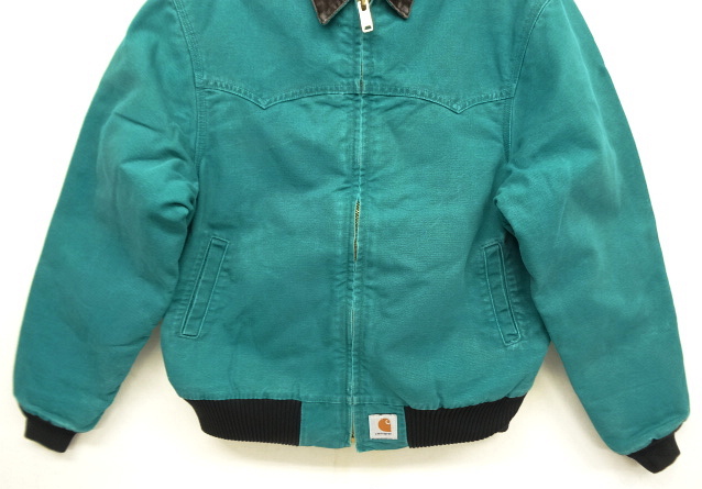 画像: 90'S CARHARTT "SANTAFE JACKET" 裏地付き ダックジャケット アクア (VINTAGE)