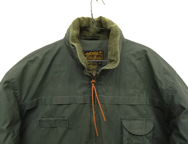 画像: 90'S EDDIE BAUER 黒タグ ライナー付き ワックスコットン ジャケット OLIVE (VINTAGE)