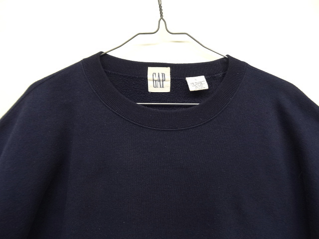 画像: 90'S GAP 旧タグ クルーネック スウェットシャツ ネイビー (VINTAGE)