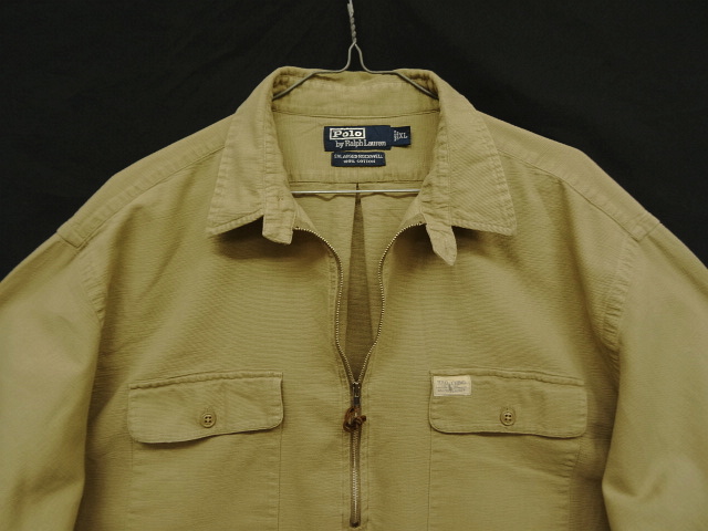 画像: 90'S RALPH LAUREN "ENLARGED ROCKWELL" チンスト付き ハーフジップ ワークシャツ (VINTAGE)