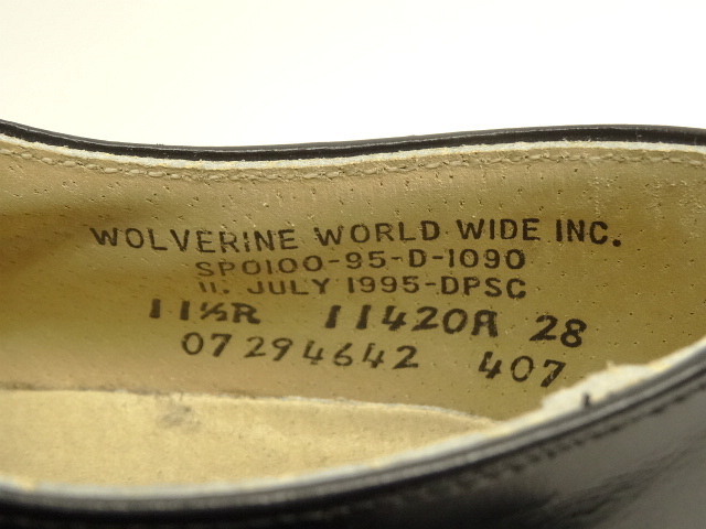 画像: 90'S アメリカ軍 US NAVY "WOLVERINE WORLD WIDE INC製" ラバーソール サービスシューズ (DEADSTOCK)