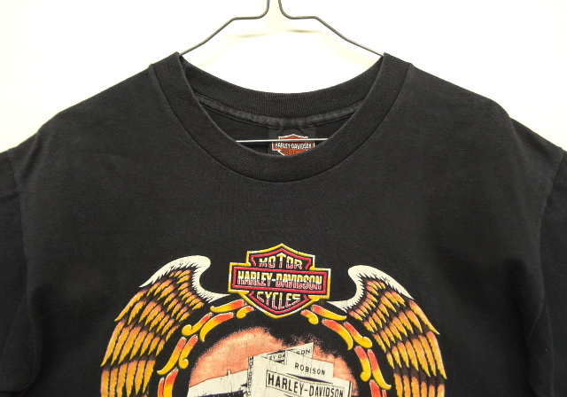 画像: 80'S HARLEY DAVIDSON "SOUTHERN SPORTSWEAR INC" シングルステッチ 両面プリント 半袖 Tシャツ ブラック USA製 (VINTAGE)