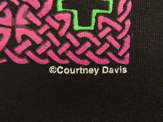 画像: 90'S FASHION VICTIM "COURTNEY DAVIS" シングルステッチ 半袖 Tシャツ ブラック USA製 (DEADSTOCK)