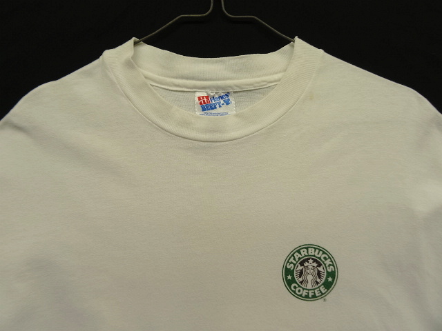 画像: 90'S STARBUCKS COFFEE 両面プリント シングルステッチ 半袖 Tシャツ ホワイト (VINTAGE)