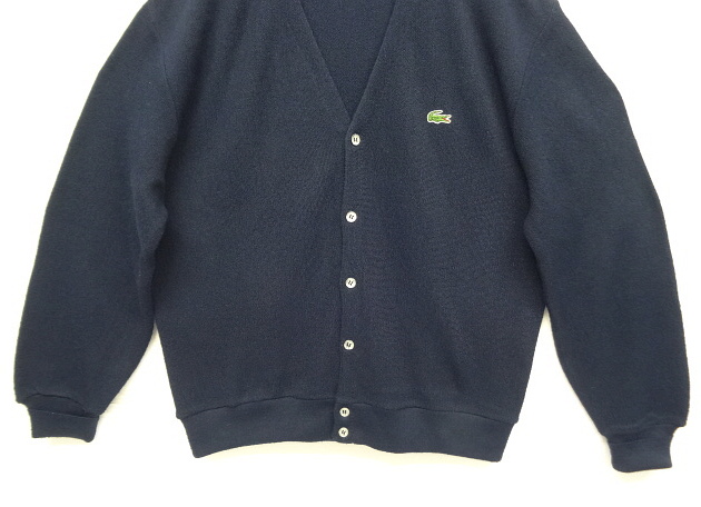 画像: 80'S IZOD LACOSTE アクリル カーディガン ネイビー USA製 (VINTAGE)