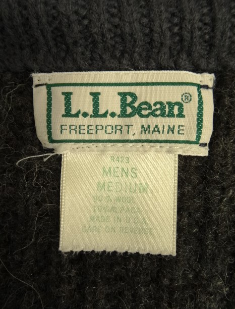 90s L.L.bean USA製 ドライバーズ ニットセーター アルパカ混 - ニット