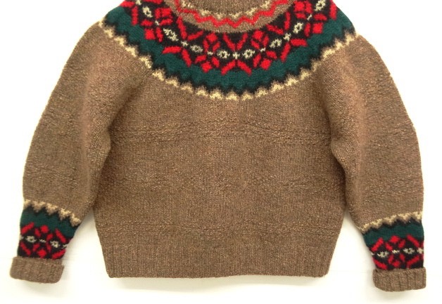 画像: 90'S GAP "HAND KNIT" ノルディックセーター ブラウン (VINTAGE)