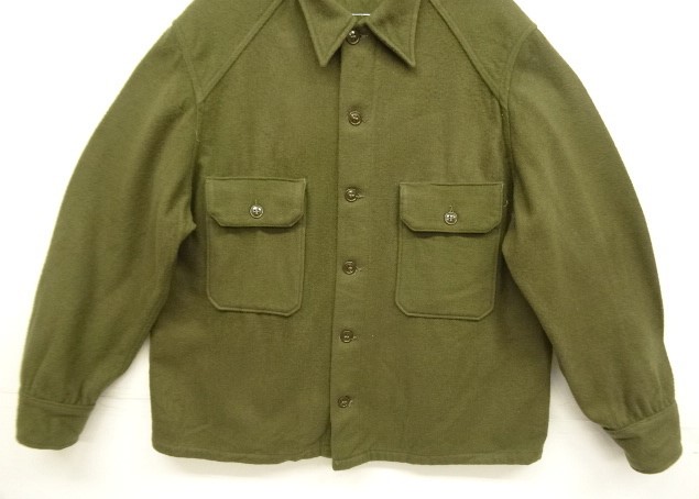 画像: 50'S アメリカ軍 US ARMY ウール フィールドシャツ オリーブ (VINTAGE)