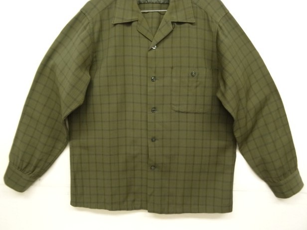 画像: 60'S PENDLETON "SIR PENDLETON" ウール 長袖 オープンカラーシャツ チェック柄 USA製 (VINTAGE)