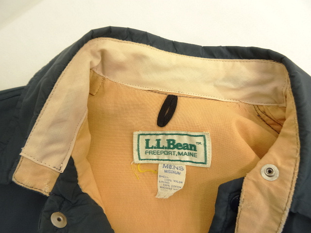 画像: 70'S LL Bean "TMタグ" チンスト付き ナイロン コーチジャケット ネイビー USA製 (VINTAGE)