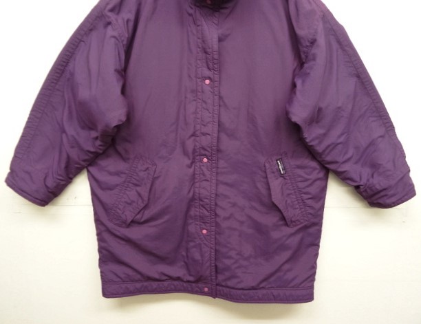 画像: 90'S PATAGONIA "雪無しタグ" 裏地フリース スタンドカラー ソフトシェル ロングジャケット エッグプラント (VINTAGE)