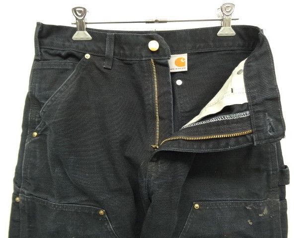 画像: 00'S CARHARTT ダック ダブルニーペインターパンツ ブラック USA製 (VINTAGE)