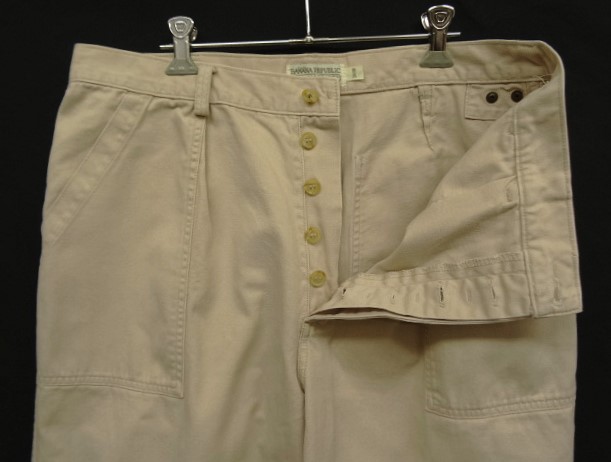 画像: 80'S BANANA REPUBLIC "USAF HEMMED BOTTOMS" 旧タグ ミリタリーパンツ ライトベージュ (VINTAGE)