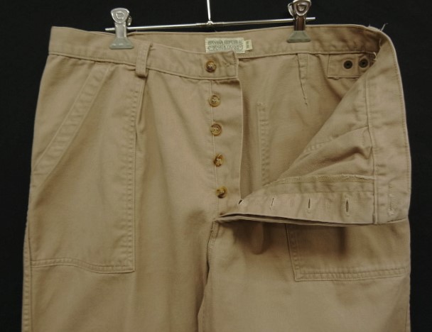 画像: 80'S BANANA REPUBLIC "USAF HEMMED BOTTOMS" 旧タグ ミリタリーパンツ ベージュ (VINTAGE)