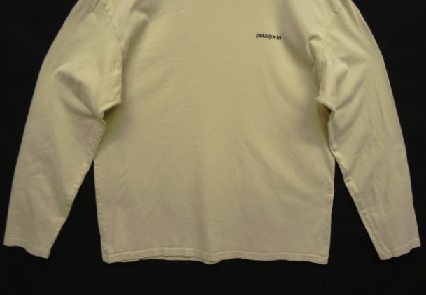 画像: PATAGONIA "冨士三十六景　駿河薩タ之海上" バックプリント 長袖 Tシャツ ナチュラル USA製 (VINTAGE)