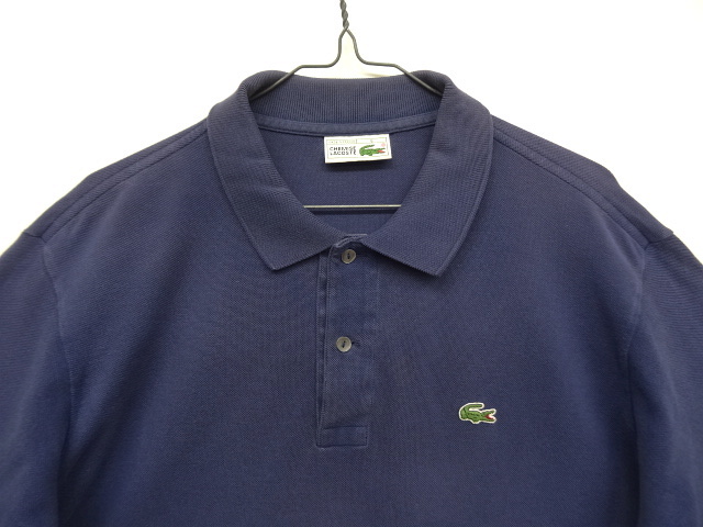 画像: 80'S CHEMISE LACOSTE 長袖 ポロシャツ ネイビー フランス製 (VINTAGE)